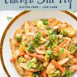 pinterest image with low fodmap instant pot chicken stir fry gluten-free low carb at the top and goodnomnshoney.com at the bottom